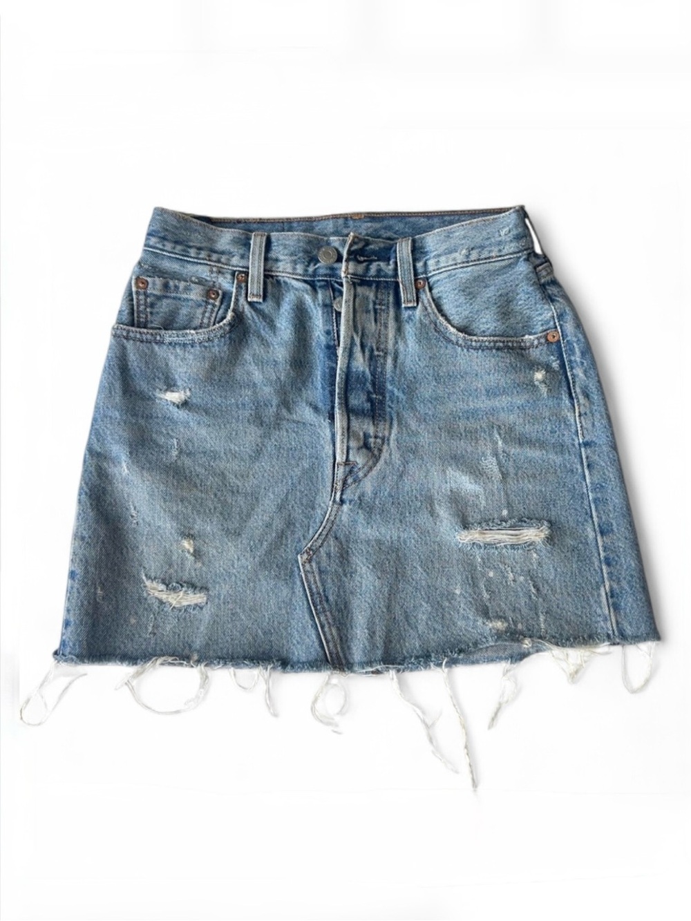 NEW Levi's 501 Distressed Mini Skirt Size 24